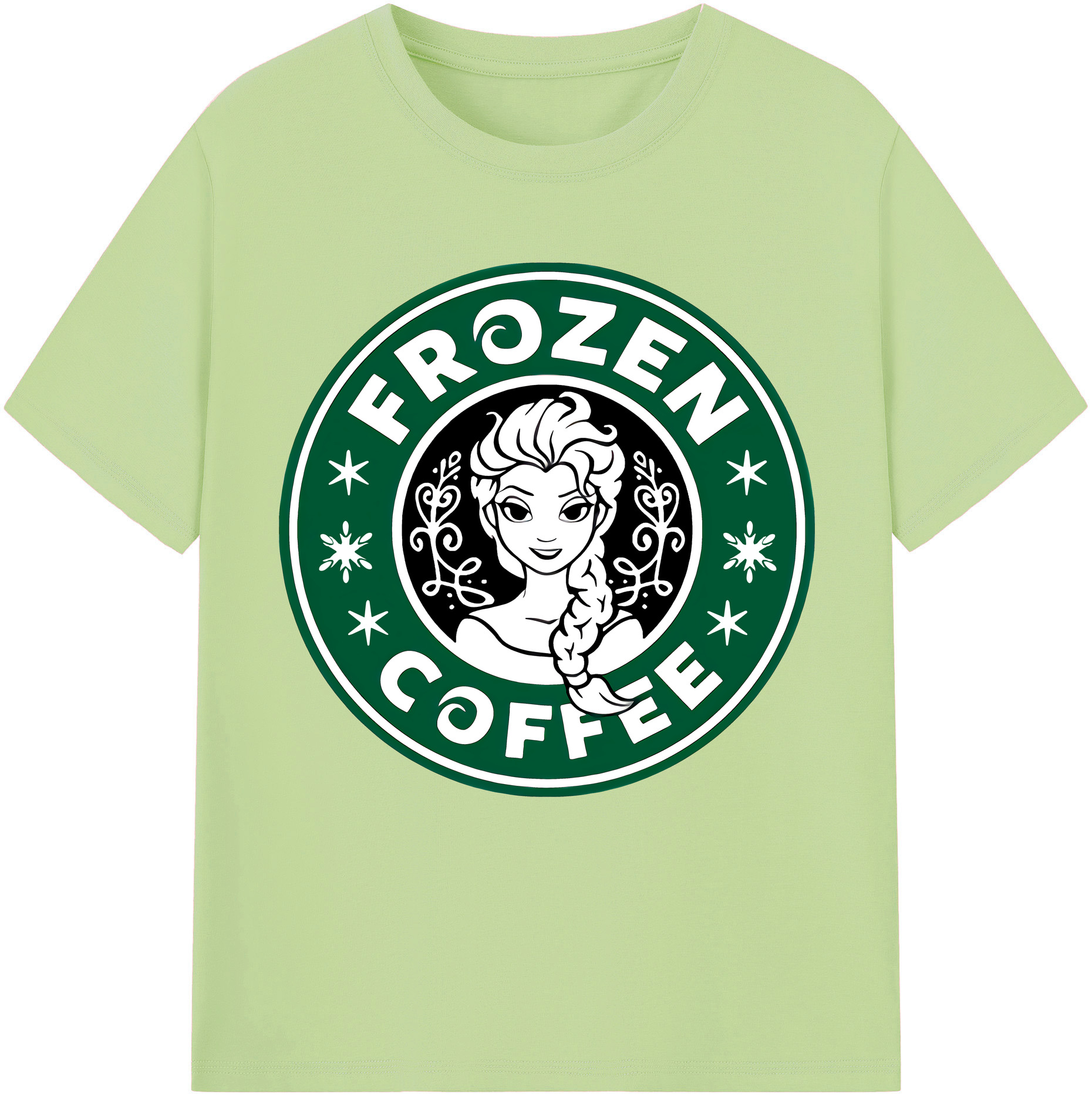 （画像用） アナと雪の女王 アンナ エルサ Frozen Anna Elsa 綿100％半袖Tシャツ（フロントプリント）